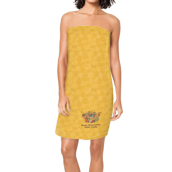Custom Happy Thanksgiving Spa / Bath Wrap w/ Name or Text