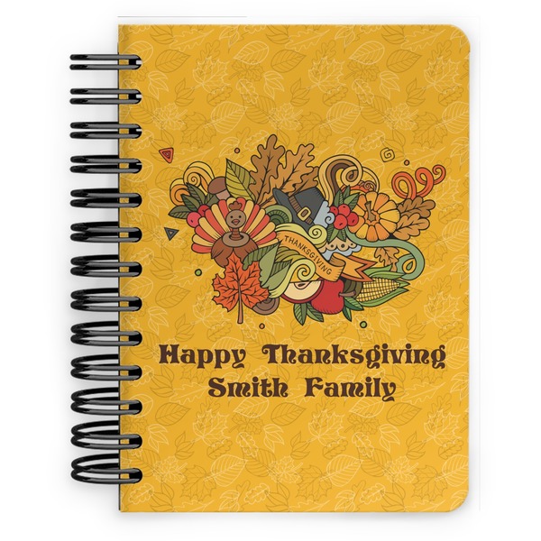Custom Happy Thanksgiving Spiral Notebook - 5x7 w/ Name or Text