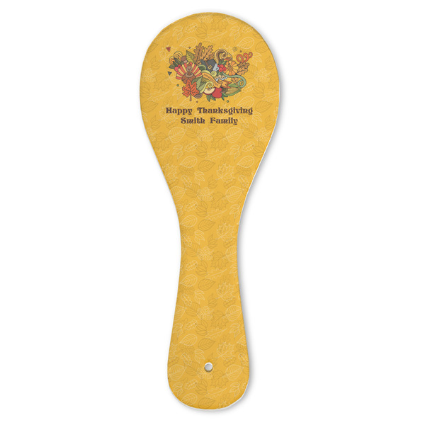 Custom Happy Thanksgiving Ceramic Spoon Rest (Personalized)