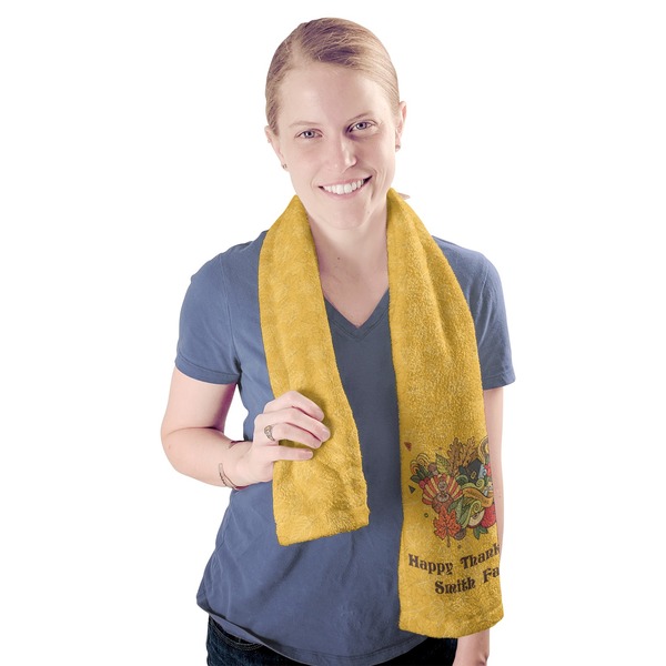 Happy Thanksgiving Sport Towel - Exercise use - Model