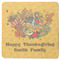 Happy Thanksgiving Square Coaster Rubber Back - Single