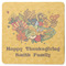 Happy Thanksgiving Square Rubber Backed Coaster (Personalized)