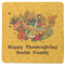Happy Thanksgiving Square Rubber Backed Coaster (Personalized)