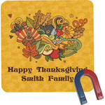 Happy Thanksgiving Square Fridge Magnet (Personalized)