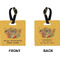 Happy Thanksgiving Square Luggage Tag (Front + Back)