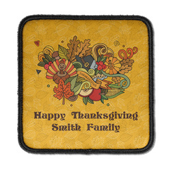 Happy Thanksgiving Iron On Square Patch w/ Name or Text