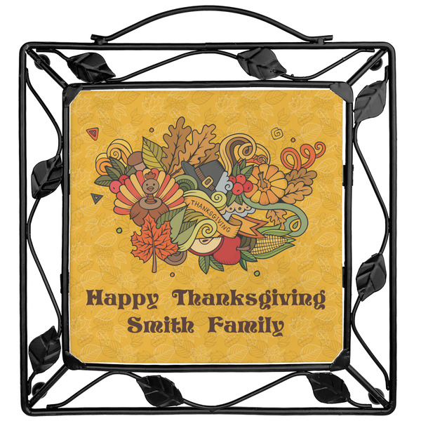 Custom Happy Thanksgiving Square Trivet (Personalized)