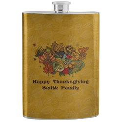 Happy Thanksgiving Stainless Steel Flask (Personalized)