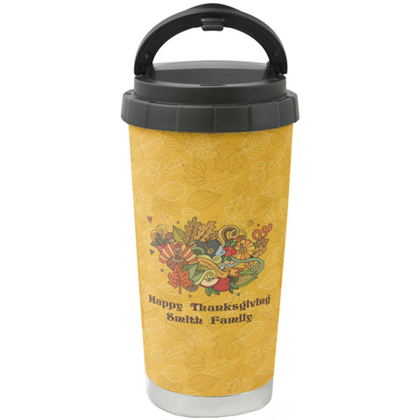 Custom Happy Thanksgiving Stainless Steel Coffee Tumbler (Personalized)