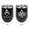 Happy Thanksgiving Stainless Wine Tumblers - Black - Double Sided - Approval
