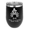 Happy Thanksgiving Stainless Wine Tumblers - Black - Single Sided - Front
