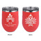 Happy Thanksgiving Stainless Wine Tumblers - Coral - Double Sided - Approval