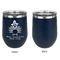 Happy Thanksgiving Stainless Wine Tumblers - Navy - Single Sided - Approval