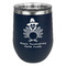 Happy Thanksgiving Stainless Wine Tumblers - Navy - Single Sided - Front