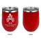 Happy Thanksgiving Stainless Wine Tumblers - Red - Single Sided - Approval