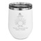 Happy Thanksgiving Stainless Wine Tumblers - White - Double Sided - Front