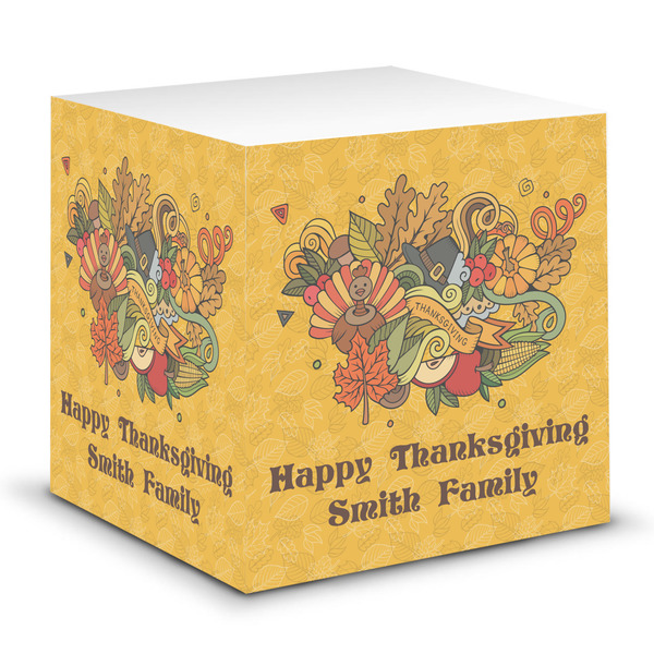 Custom Happy Thanksgiving Sticky Note Cube (Personalized)
