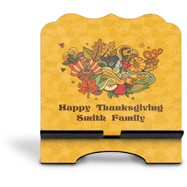 Happy Thanksgiving Stylized Tablet Stand - Front without iPad