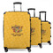 Happy Thanksgiving 3 Piece Luggage Set - 20" Carry On, 24" Medium Checked, 28" Large Checked (Personalized)