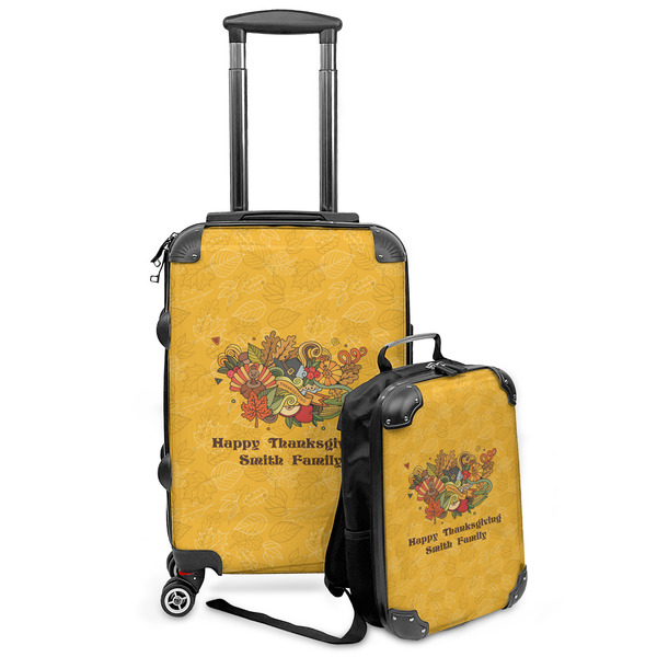 Custom Happy Thanksgiving Kids 2-Piece Luggage Set - Suitcase & Backpack (Personalized)