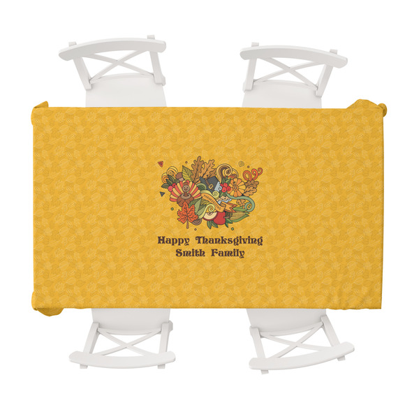 Custom Happy Thanksgiving Tablecloth - 58"x102" (Personalized)
