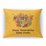 Happy Thanksgiving Rectangular Throw Pillow Case (Personalized)