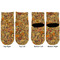 Happy Thanksgiving Toddler Ankle Socks - Double Pair - Front and Back - Apvl