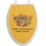 Happy Thanksgiving Toilet Seat Decal - Elongated (Personalized)