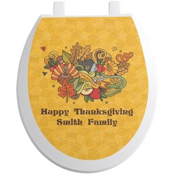Happy Thanksgiving Toilet Seat Decal (Personalized)