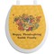 Happy Thanksgiving Toilet Seat Decal - Round (Personalized)