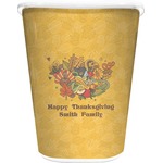 Happy Thanksgiving Waste Basket - Double Sided (White) (Personalized)