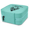 Happy Thanksgiving Travel Jewelry Boxes - Leather - Teal - View from Rear