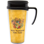 Happy Thanksgiving Acrylic Travel Mug with Handle (Personalized)