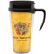Happy Thanksgiving Travel Mug with Black Handle - Front