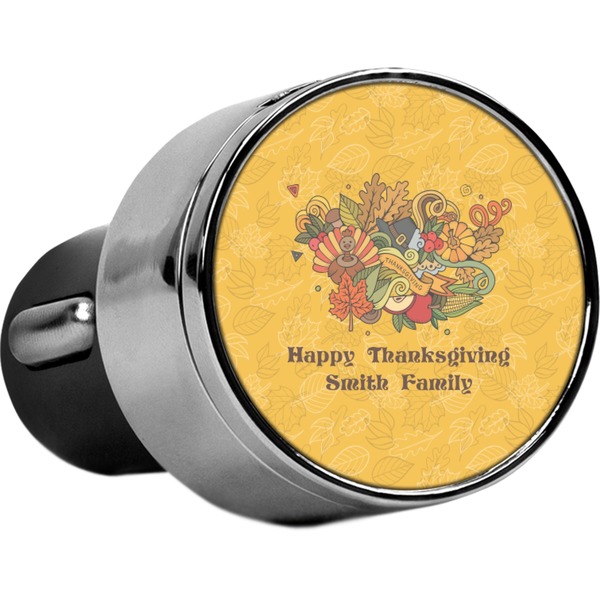 Custom Happy Thanksgiving USB Car Charger (Personalized)