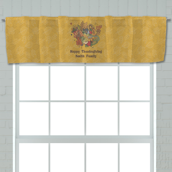 Happy Thanksgiving Valance - Closeup on window