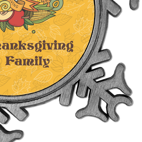 Happy Thanksgiving Vintage Snowflake - Detail