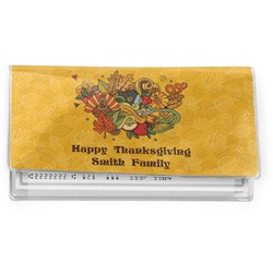 Happy Thanksgiving Vinyl Checkbook Cover (Personalized)