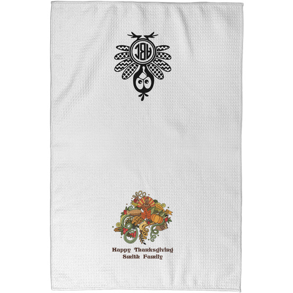 Happy Thanksgiving Waffle Towel - Partial Print - Approval Image