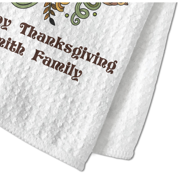 Happy Thanksgiving Waffle Weave Towel - Closeup of Material Image