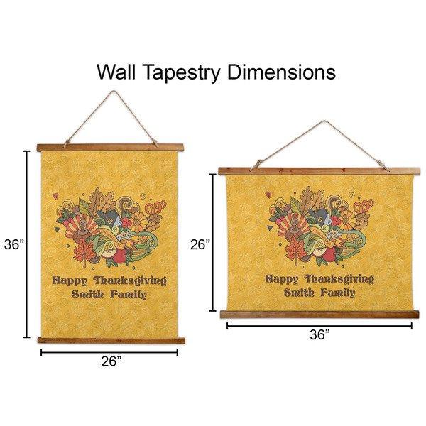 Happy Thanksgiving Wall Hanging Tapestries - Parent/Sizing