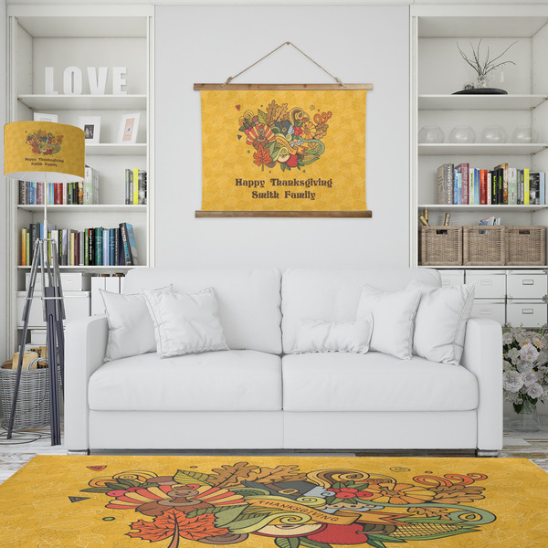 Happy Thanksgiving Wall Hanging Tapestry - IN CONTEXT