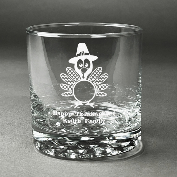 Custom Happy Thanksgiving Whiskey Glass - Engraved (Personalized)