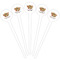 Happy Thanksgiving White Plastic 4" Food Pick - Round - Fan View