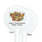 Happy Thanksgiving White Plastic 5.5" Stir Stick - Single Sided - Round - Front & Back