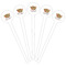 Happy Thanksgiving White Plastic 6" Food Pick - Round - Fan View