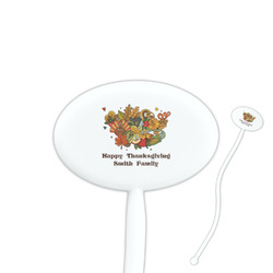 Happy Thanksgiving Oval Plastic Stir Sticks (Personalized)