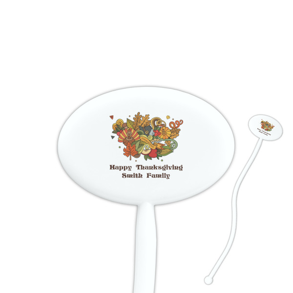Custom Happy Thanksgiving Oval Stir Sticks (Personalized)