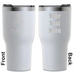 Happy Thanksgiving RTIC Tumbler - White - Engraved Front & Back (Personalized)