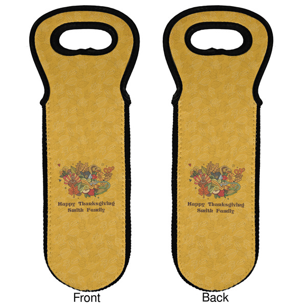 Happy Thanksgiving Wine Tote Front & Back